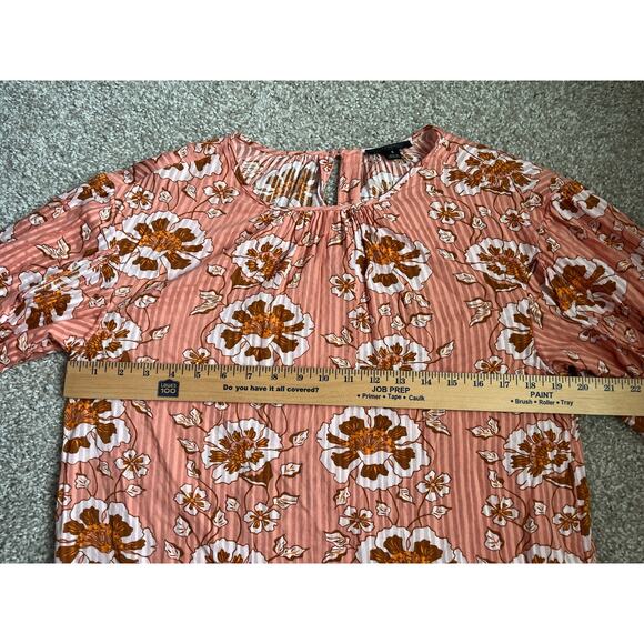J. Crew Ruffle Sleeve Top Floral Office Casual Boho Colorful Career Size Small - Picture 12 of 13